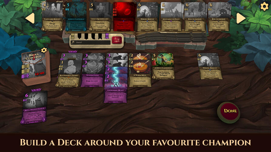 Deckbuilder Image, captioned "Build a Deck Around your Favorite Champion" Deckbuilder Image, captioned "Build a Deck Around your Favorite Champion"